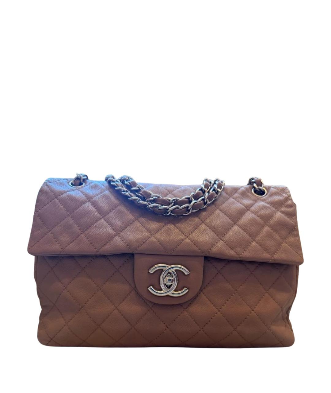 CHANEL Бежевая кожаная сумка через плечо, фото 1