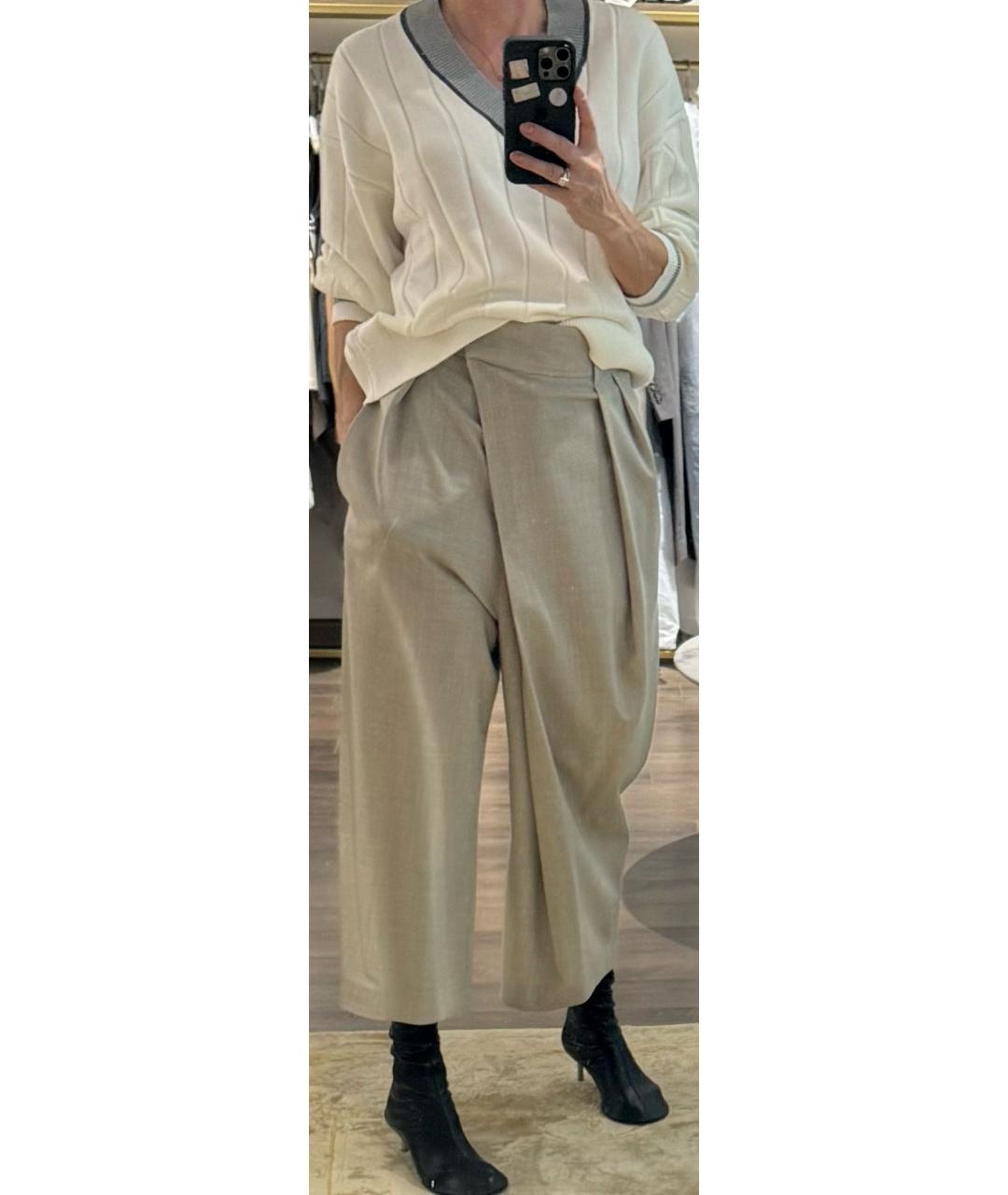 BRUNELLO CUCINELLI Белый хлопковый джемпер / свитер, фото 4