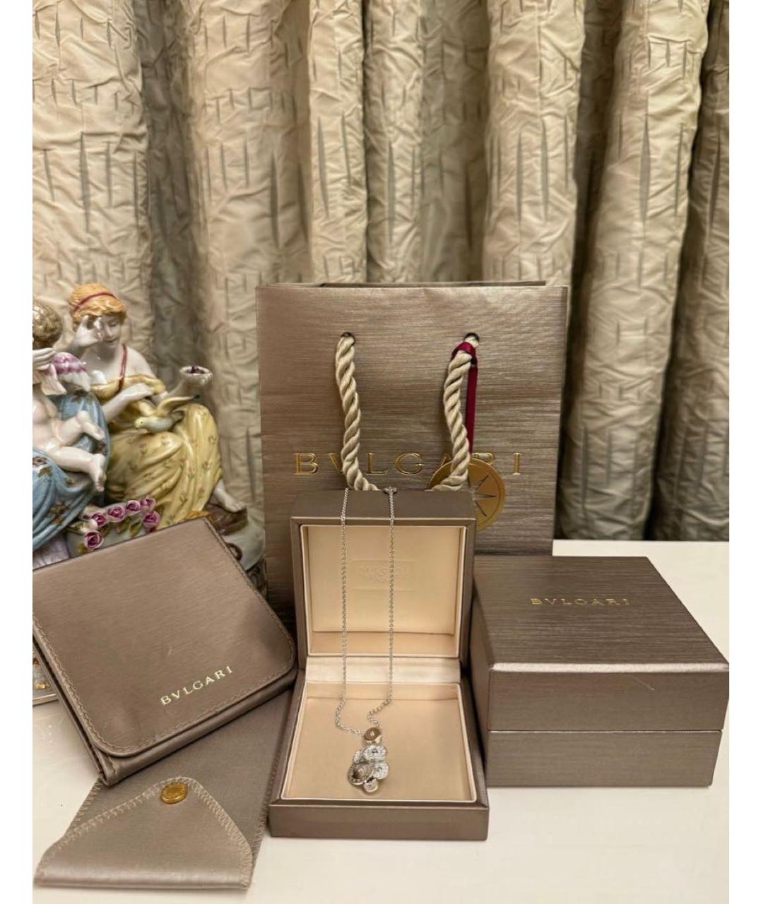 BVLGARI Серебряное колье из белого золота, фото 5