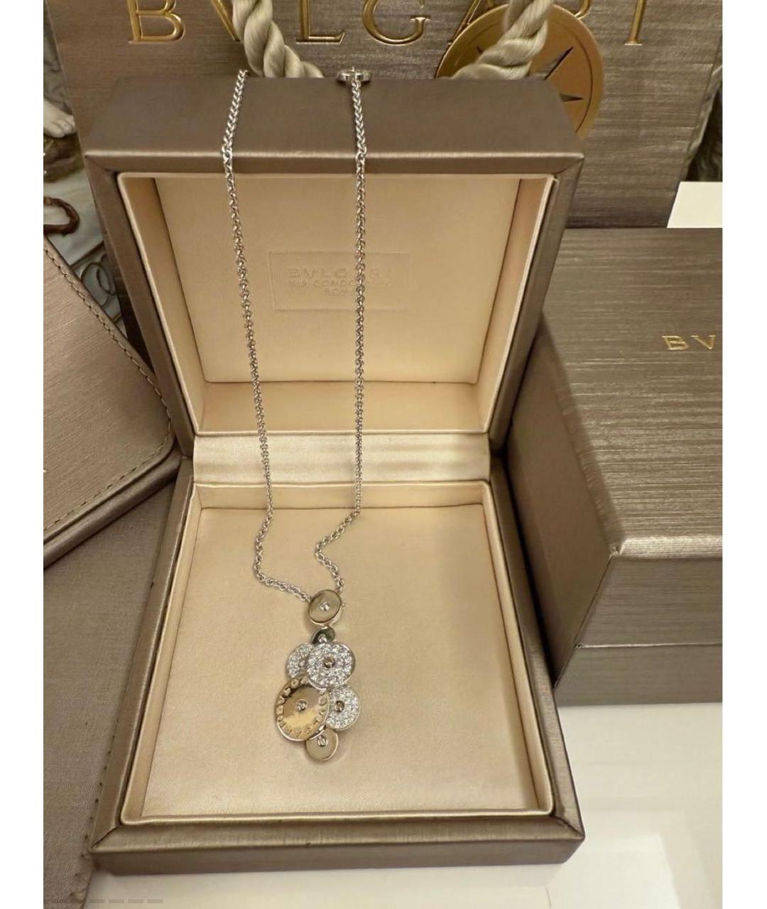 BVLGARI Серебряное колье из белого золота, фото 2