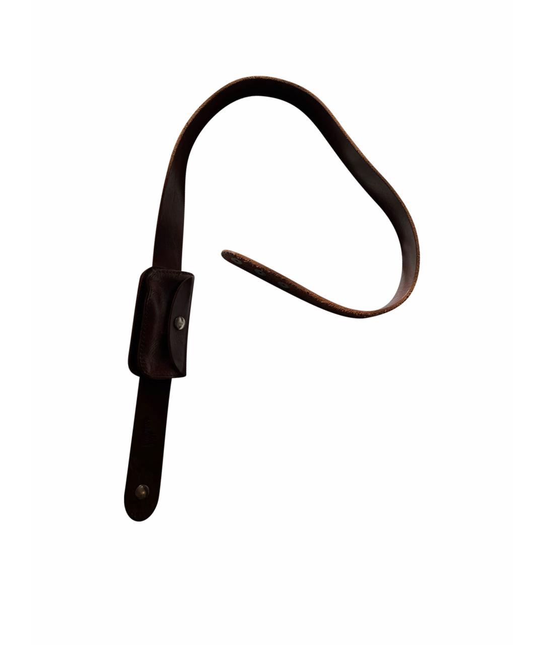 LOVE MOSCHINO Коричневый кожаный ремень, фото 1