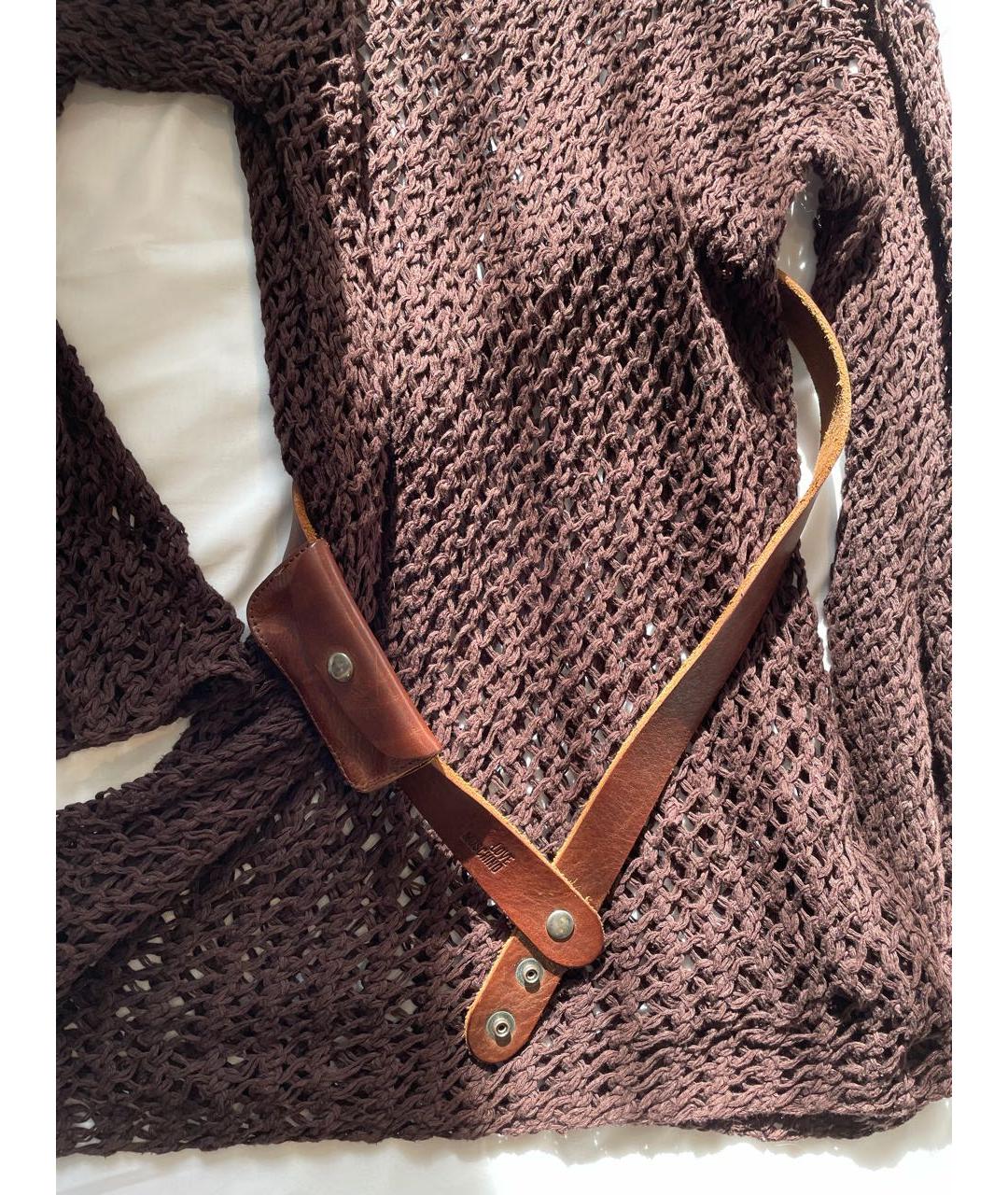 LOVE MOSCHINO Коричневый кожаный ремень, фото 4