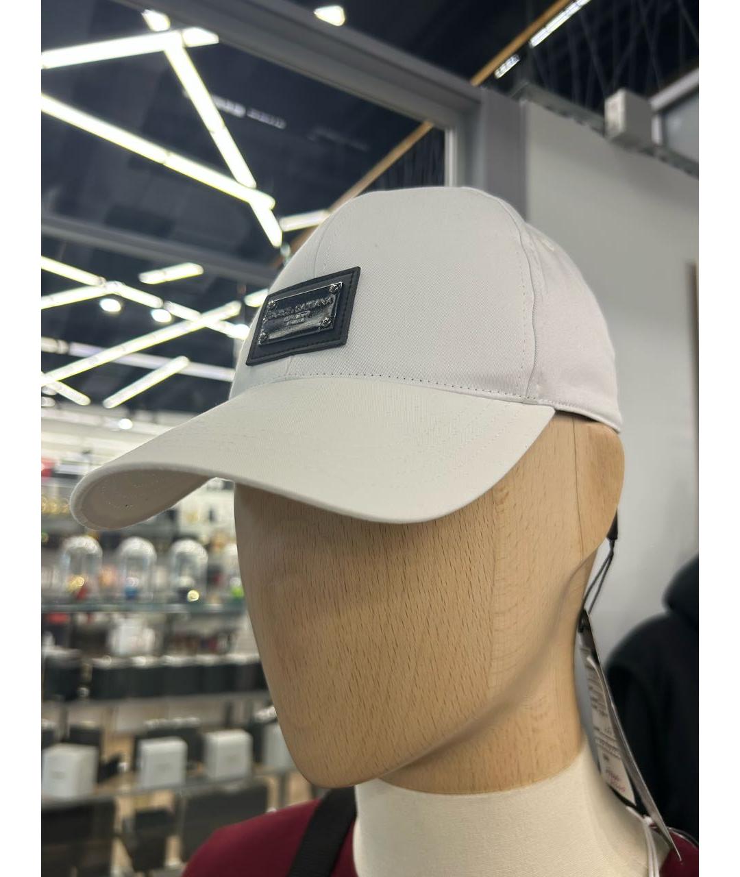 DOLCE&GABBANA Белая хлопковая кепка/бейсболка, фото 7