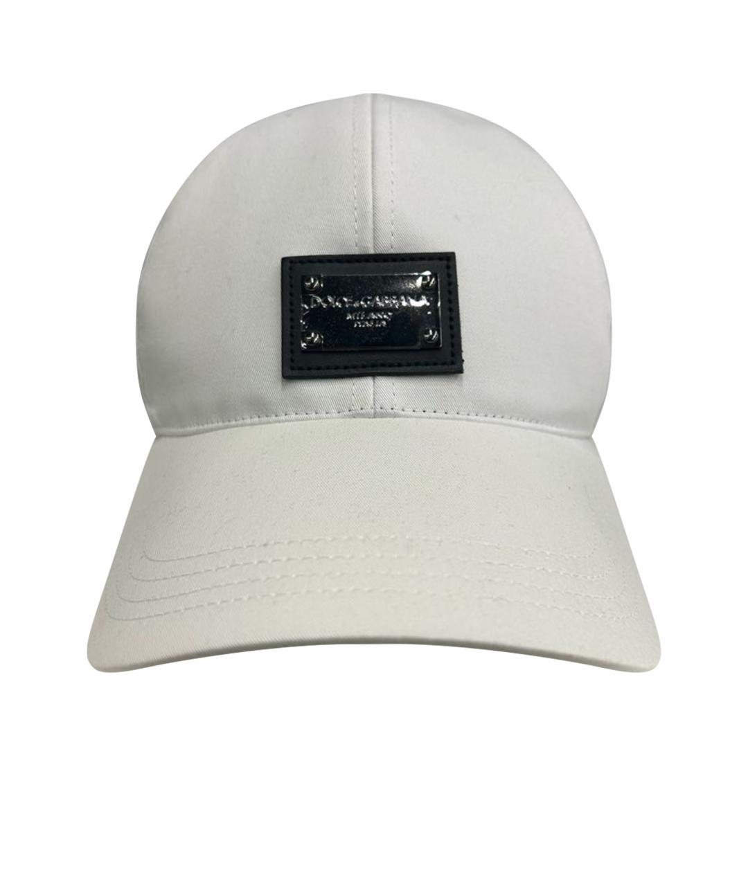 DOLCE&GABBANA Белая хлопковая кепка/бейсболка, фото 9