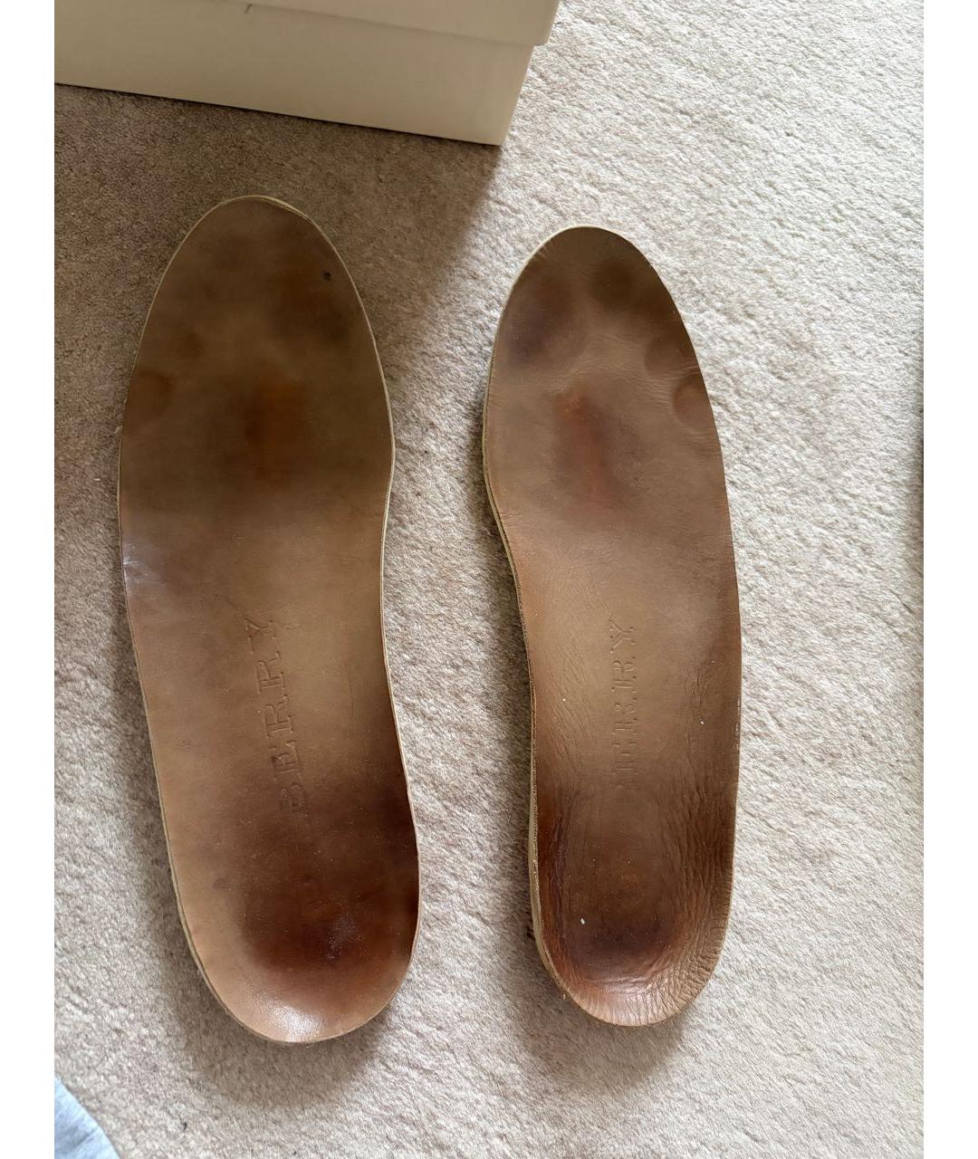 BURBERRY Коричневые текстильные кеды, фото 8