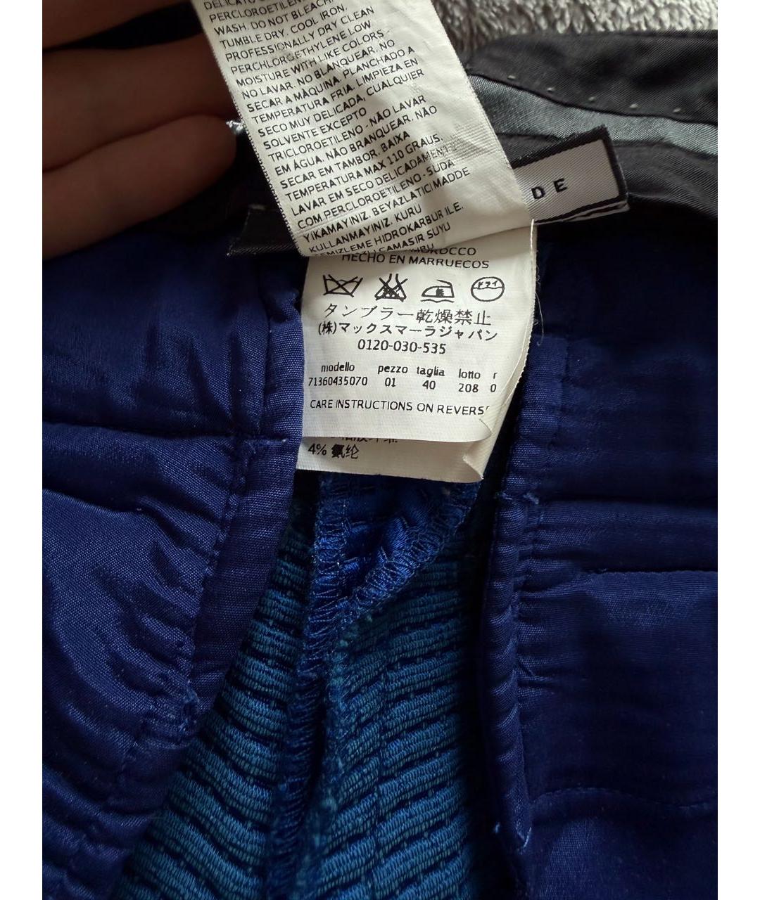 SPORT MAX CODE Синие полиамидовые брюки узкие, фото 6