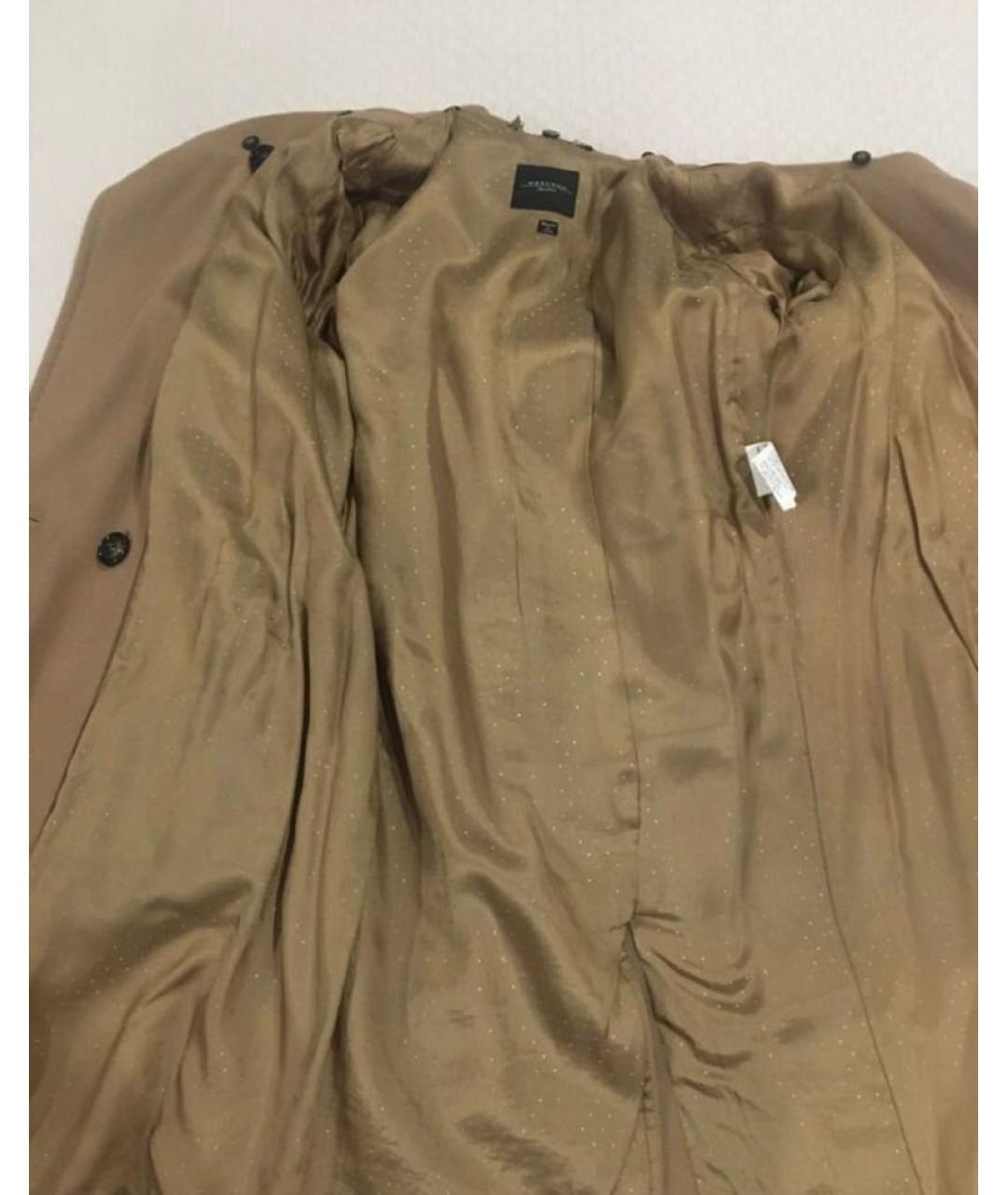 WEEKEND MAX MARA Бежевое шерстяное пальто, фото 2