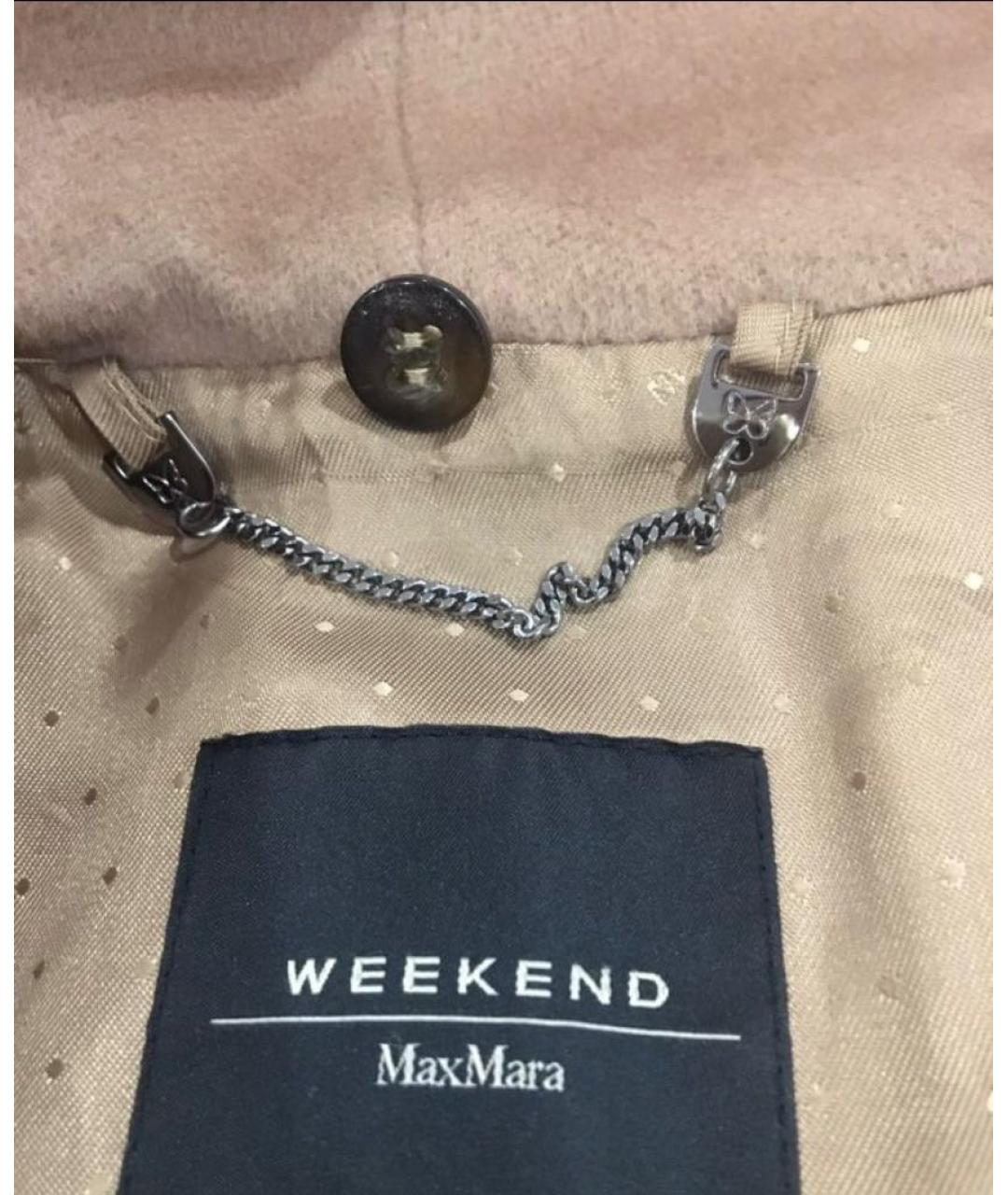 WEEKEND MAX MARA Бежевое шерстяное пальто, фото 5