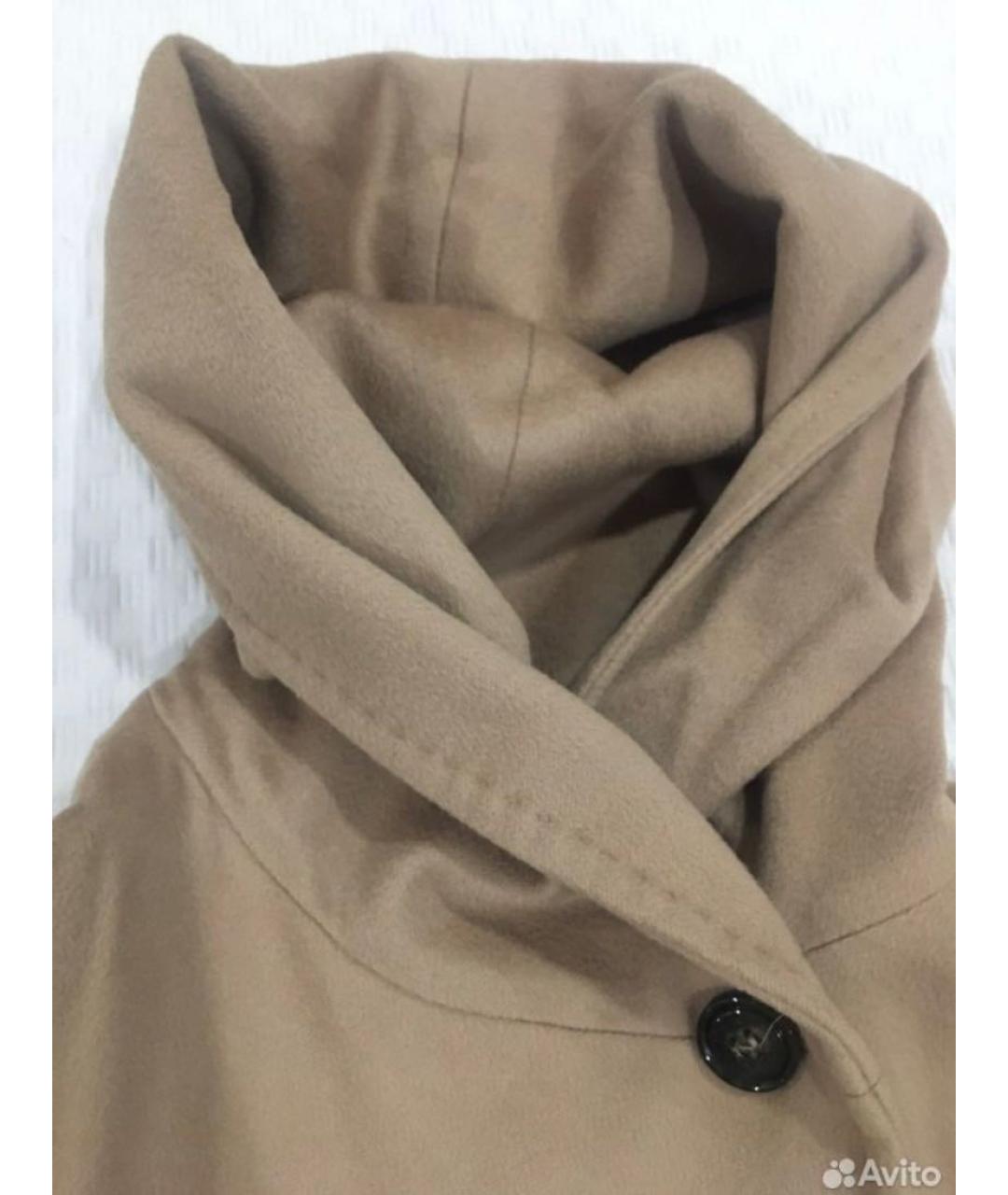 WEEKEND MAX MARA Бежевое шерстяное пальто, фото 6