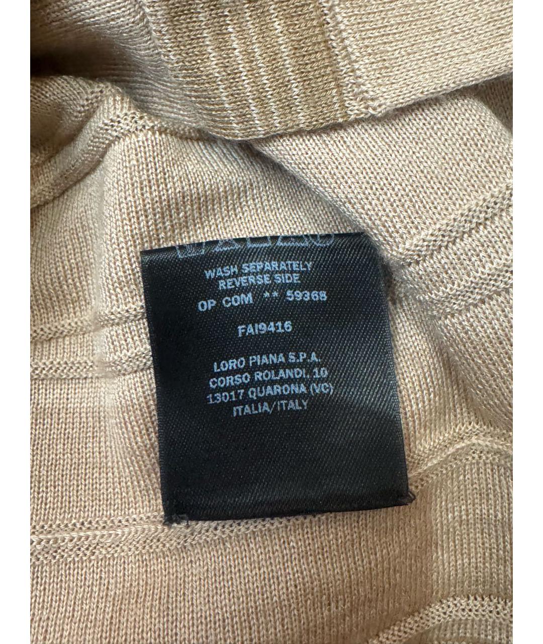 LORO PIANA Горчичная кашемировая футболка, фото 4