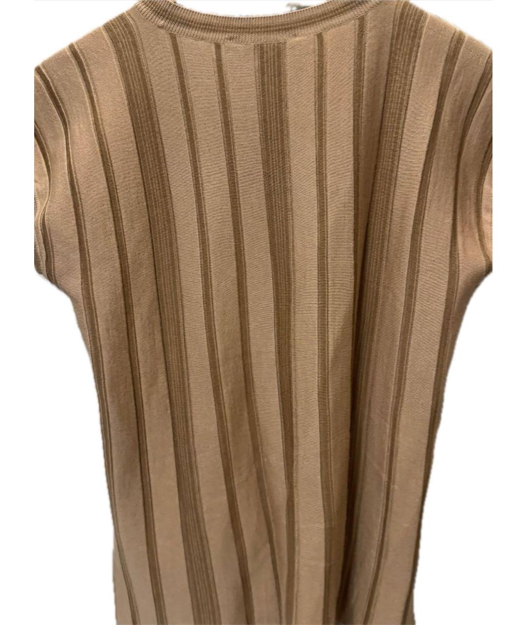 LORO PIANA Горчичная кашемировая футболка, фото 2