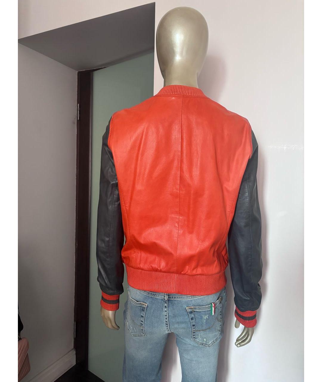 PAUL SMITH Оранжевая кожаная куртка, фото 2