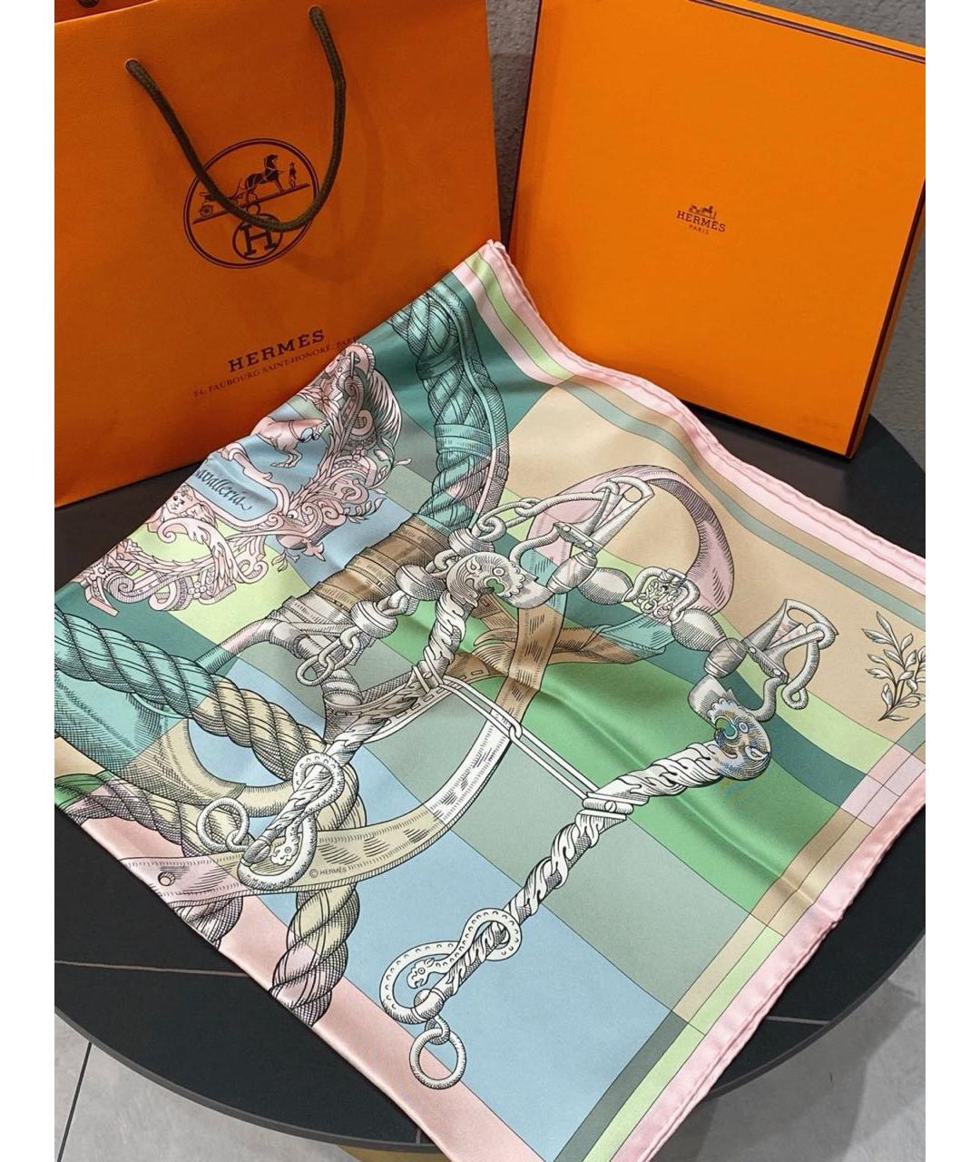 HERMES Шелковый шарф, фото 4