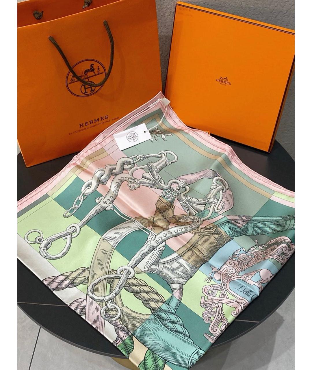 HERMES Шелковый шарф, фото 3