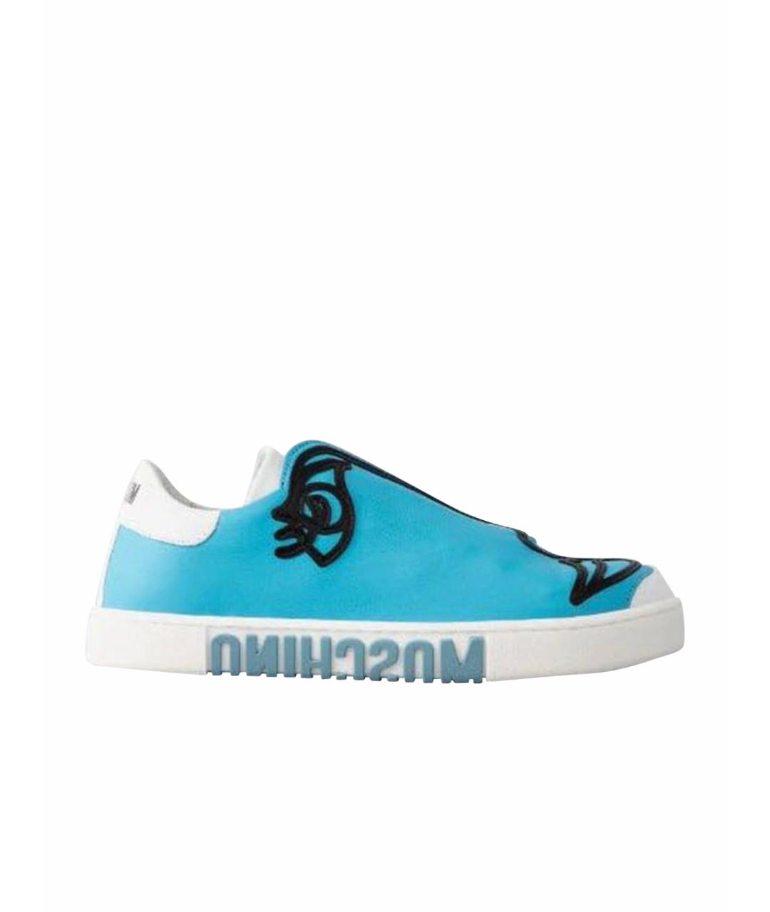 MOSCHINO Мульти кожаные кеды, фото 1