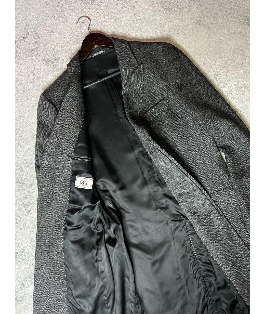 CERRUTI 1881 Серое шерстяное пальто, фото 5