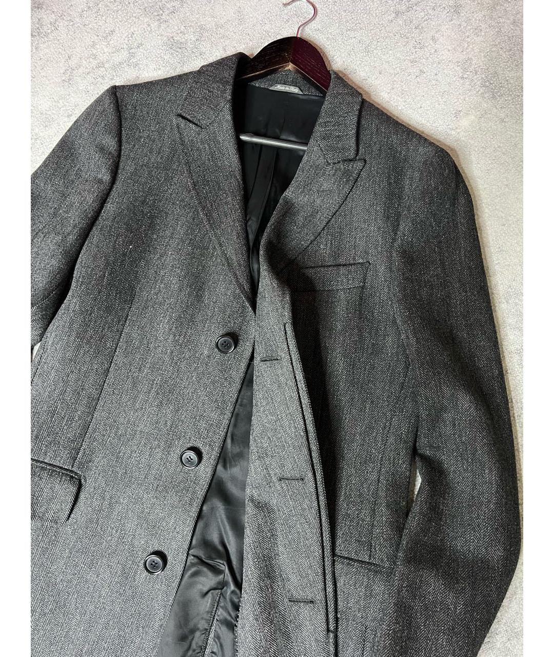 CERRUTI 1881 Серое шерстяное пальто, фото 4