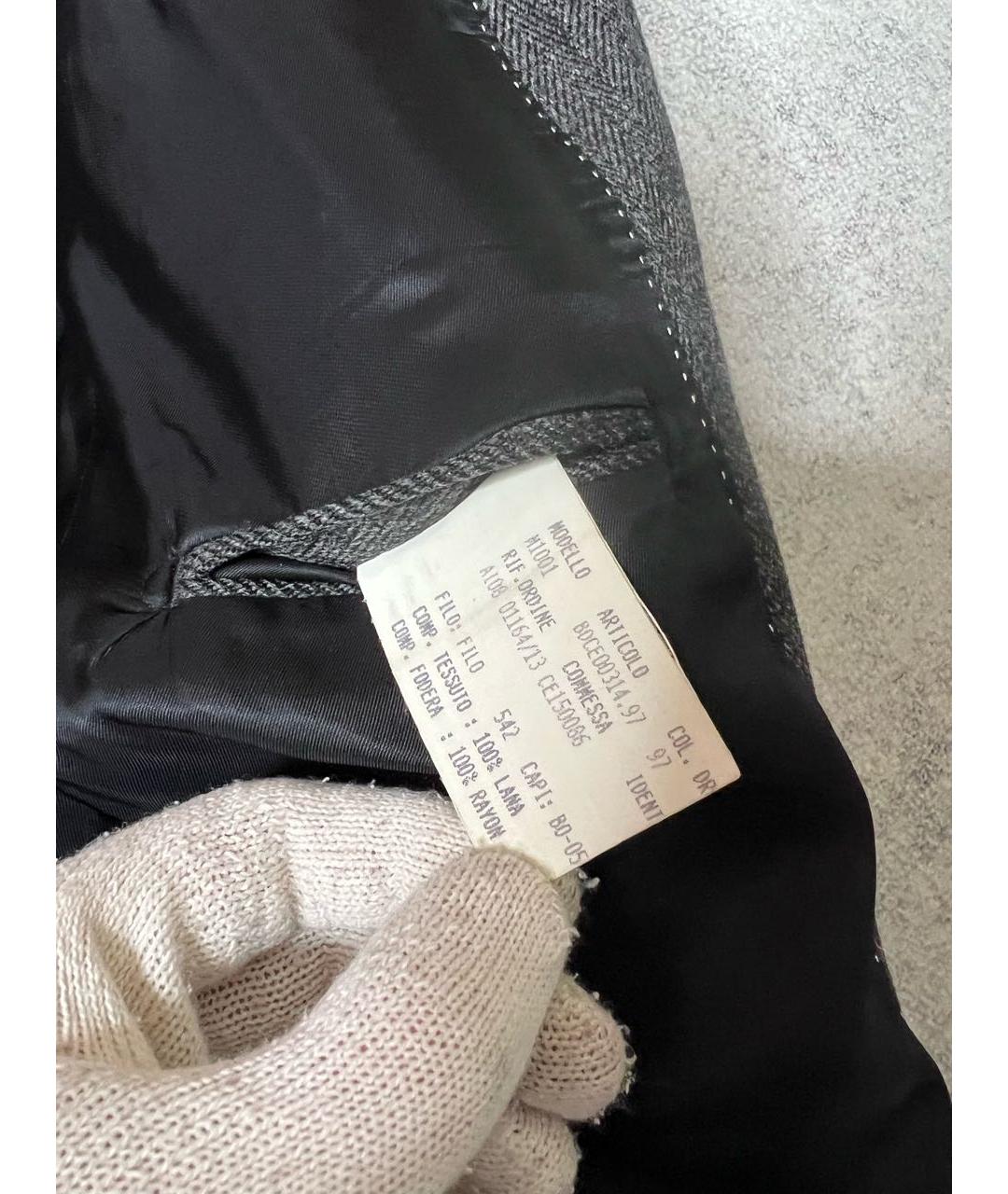 CERRUTI 1881 Серое шерстяное пальто, фото 8