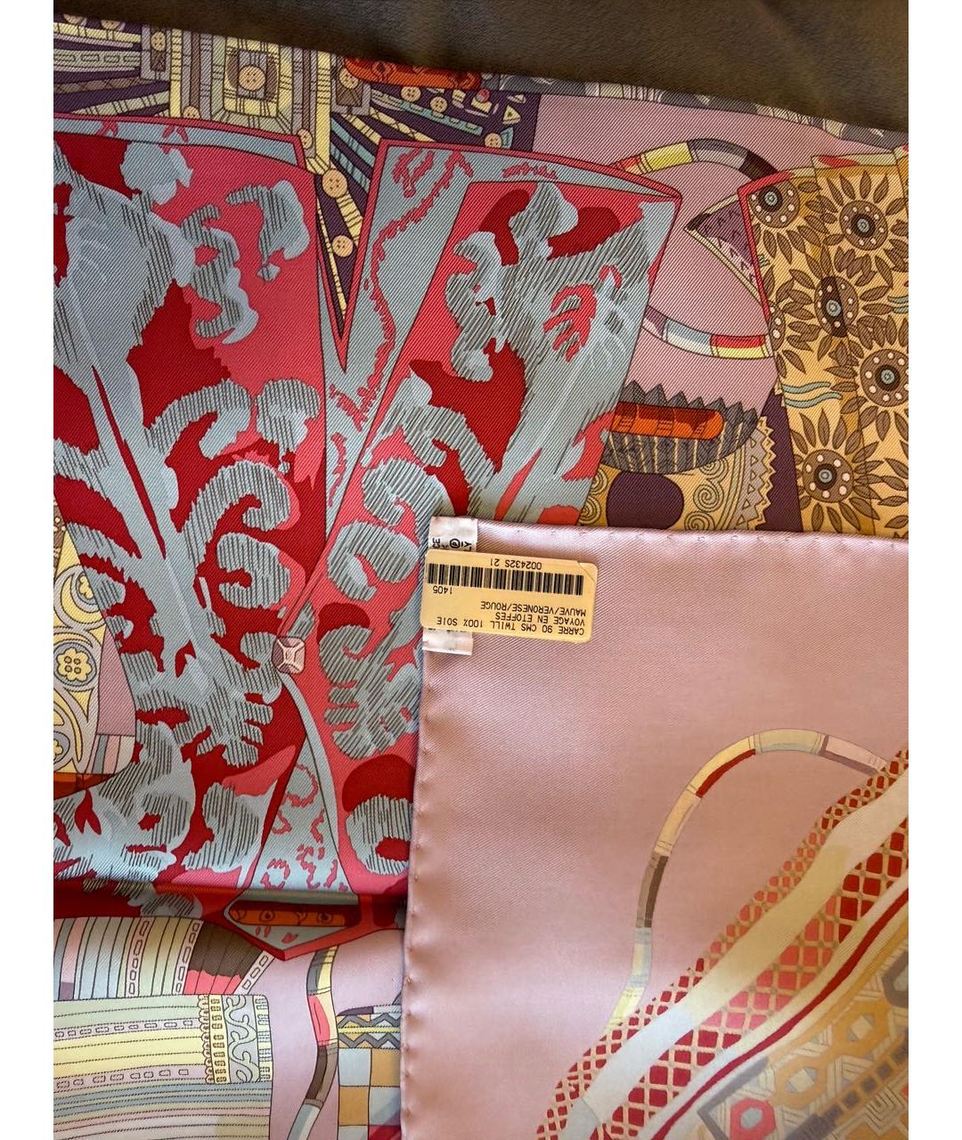 HERMES Мульти шелковый платок, фото 3