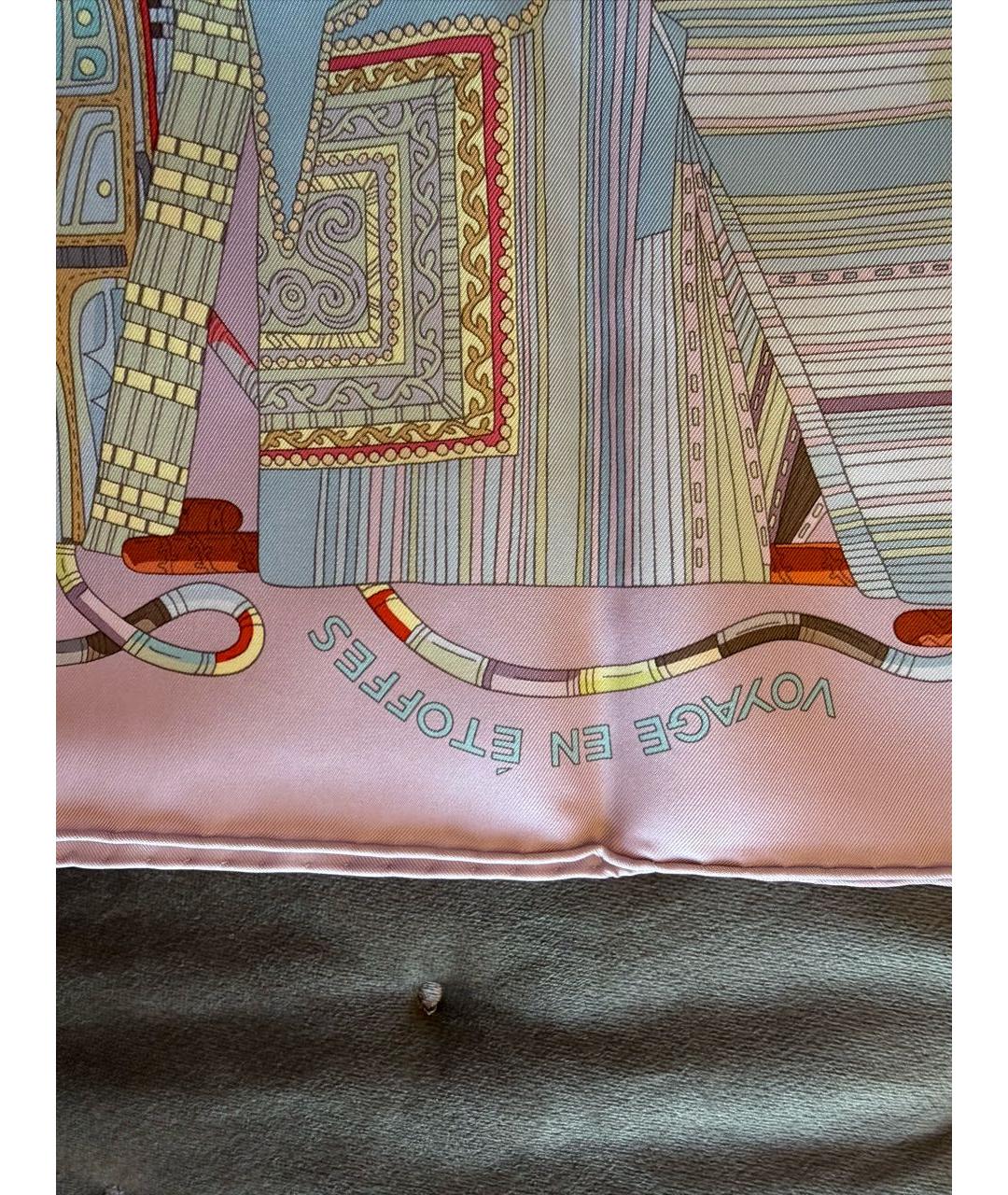 HERMES Мульти шелковый платок, фото 4