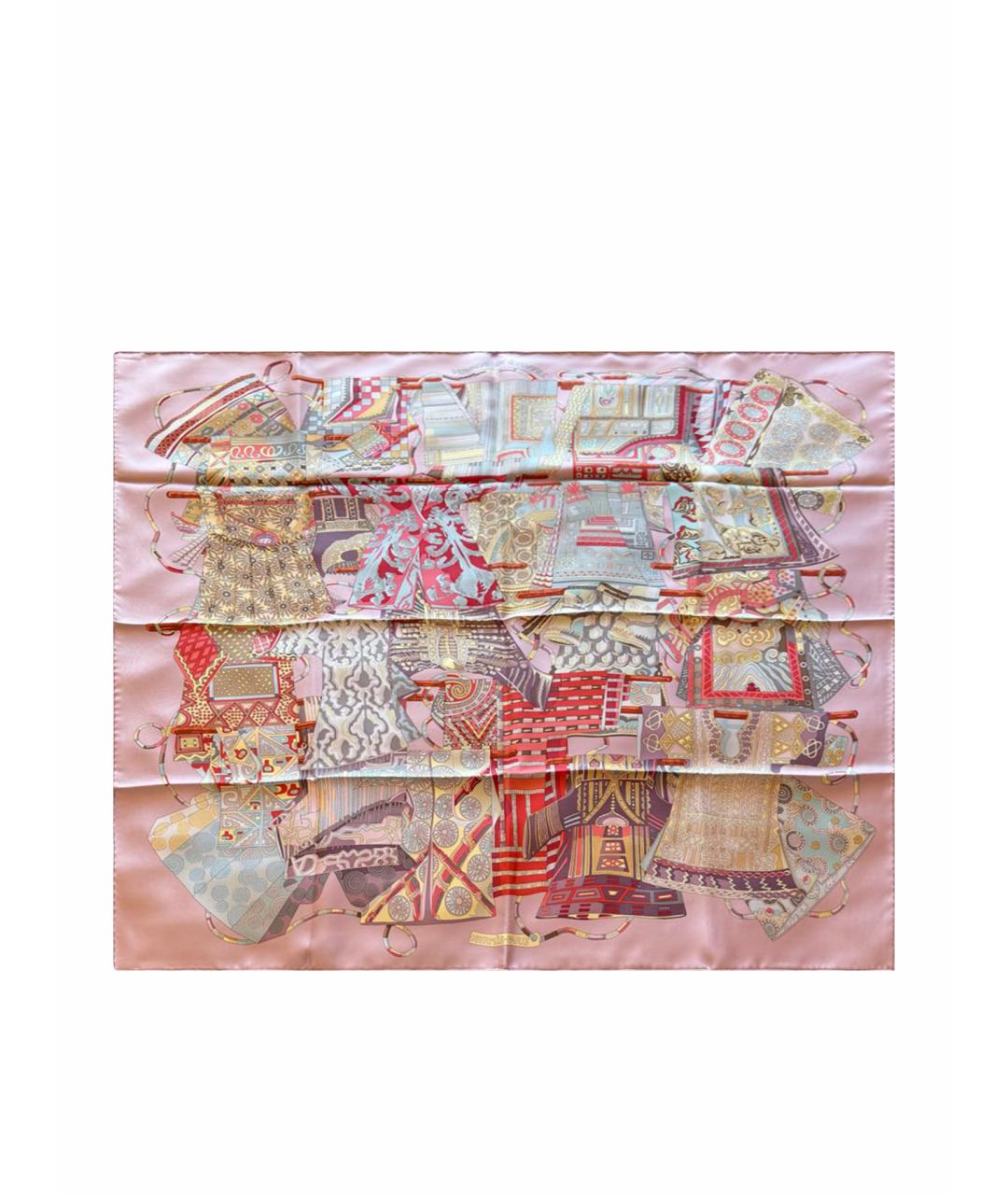 HERMES Мульти шелковый платок, фото 1