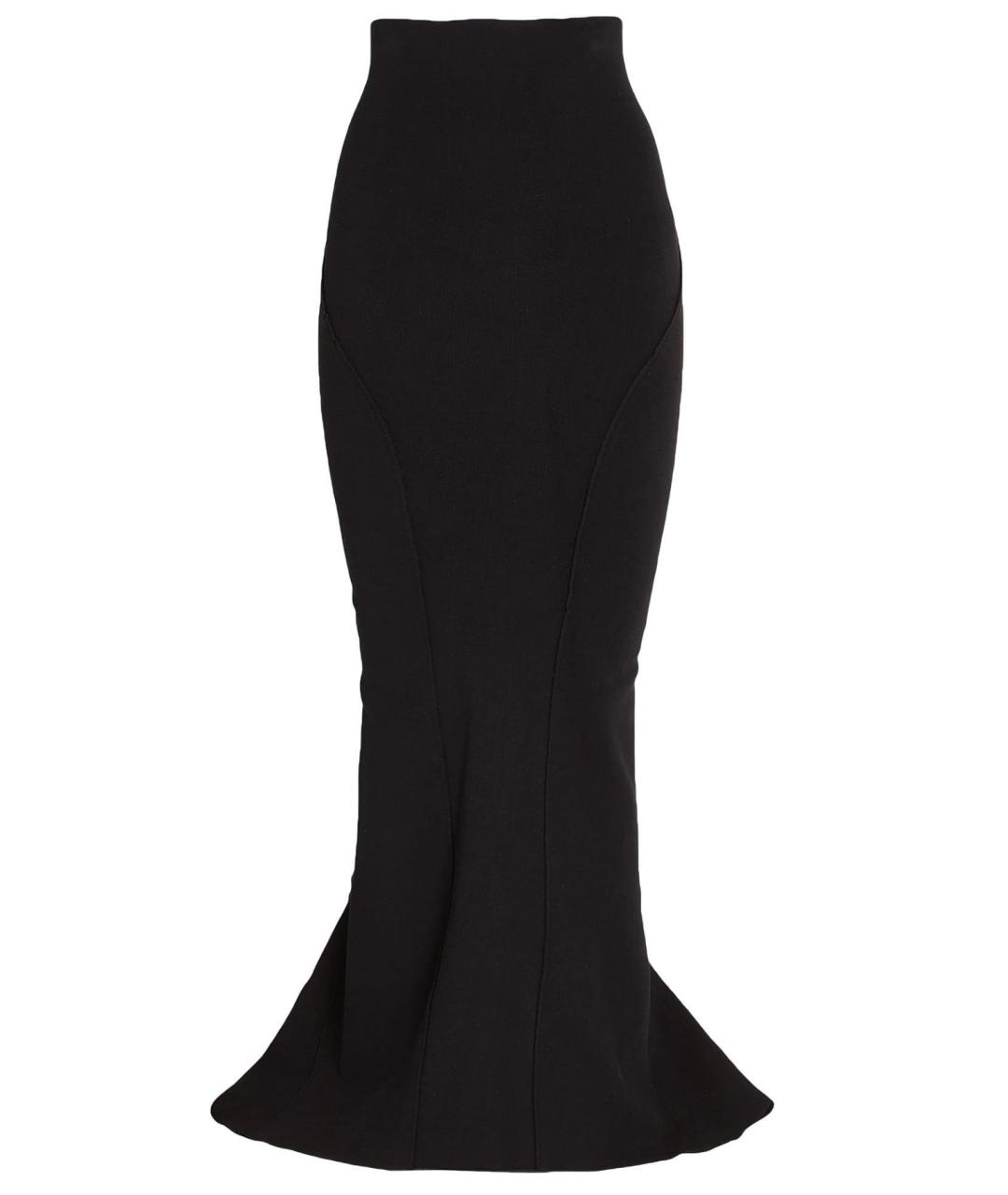 RICK OWENS Черная вискозная юбка макси, фото 4