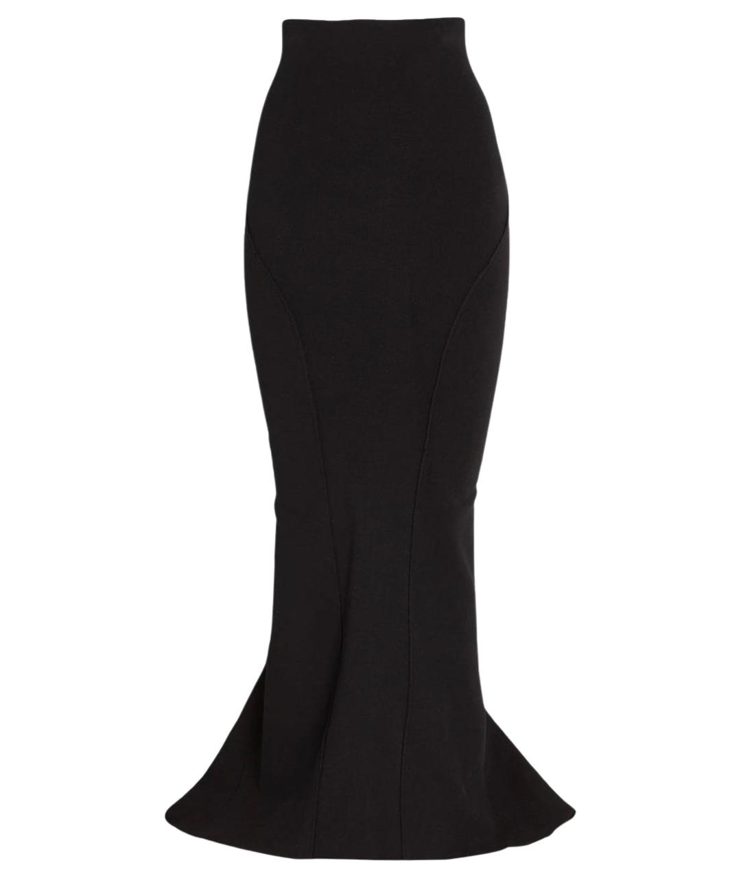 RICK OWENS Черная вискозная юбка макси, фото 1