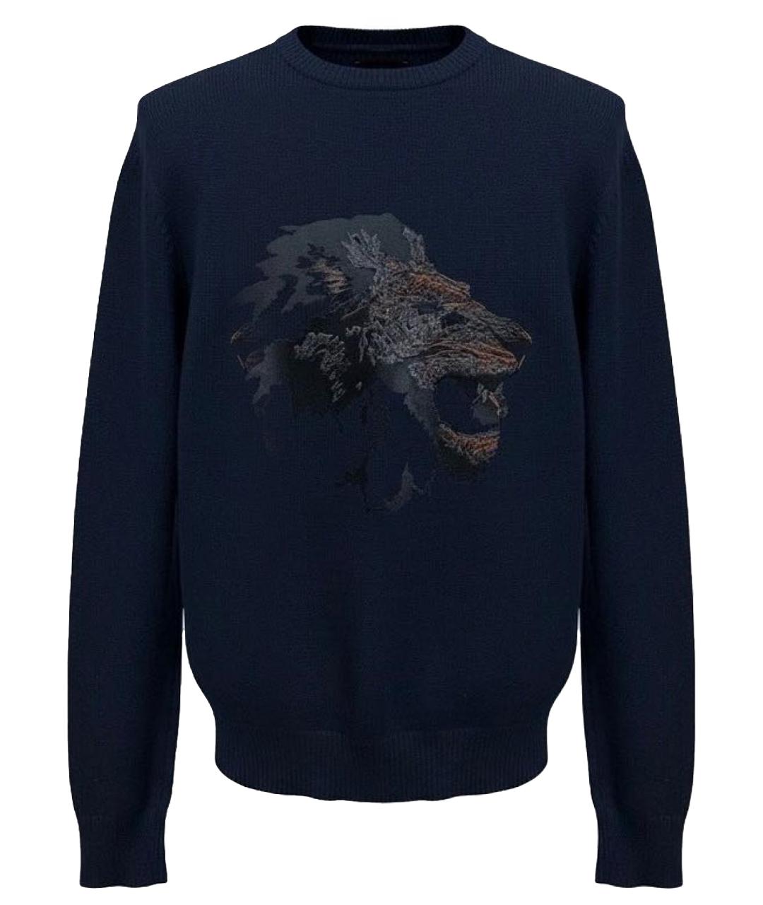 ZILLI Темно-синий кашемировый джемпер / свитер, фото 1