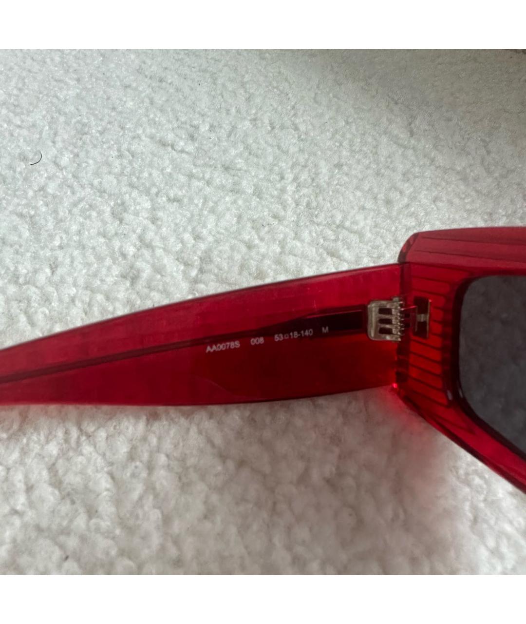 ALAIA Красные пластиковые солнцезащитные очки, фото 7