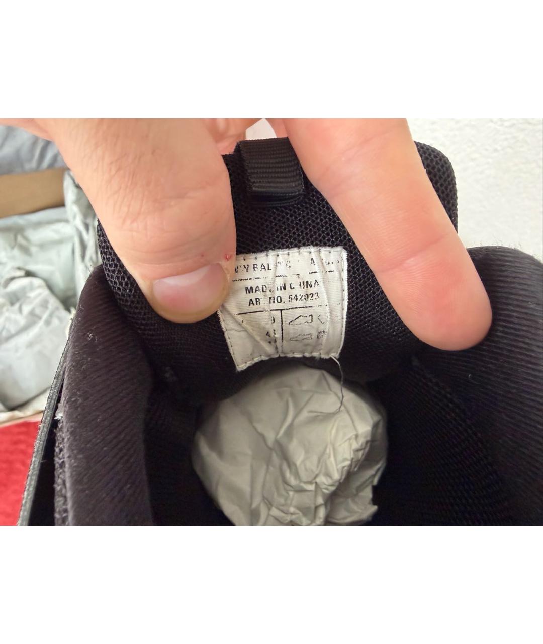 BALENCIAGA Черные кожаные низкие кроссовки / кеды, фото 6