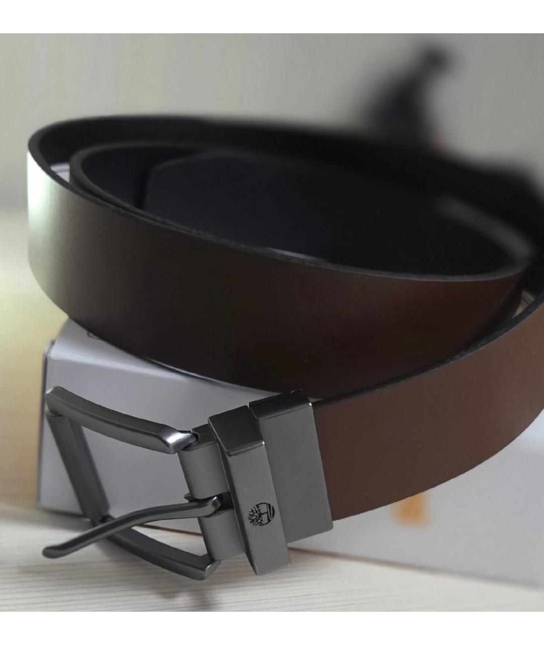 TIMBERLAND Черный кожаный ремень, фото 2