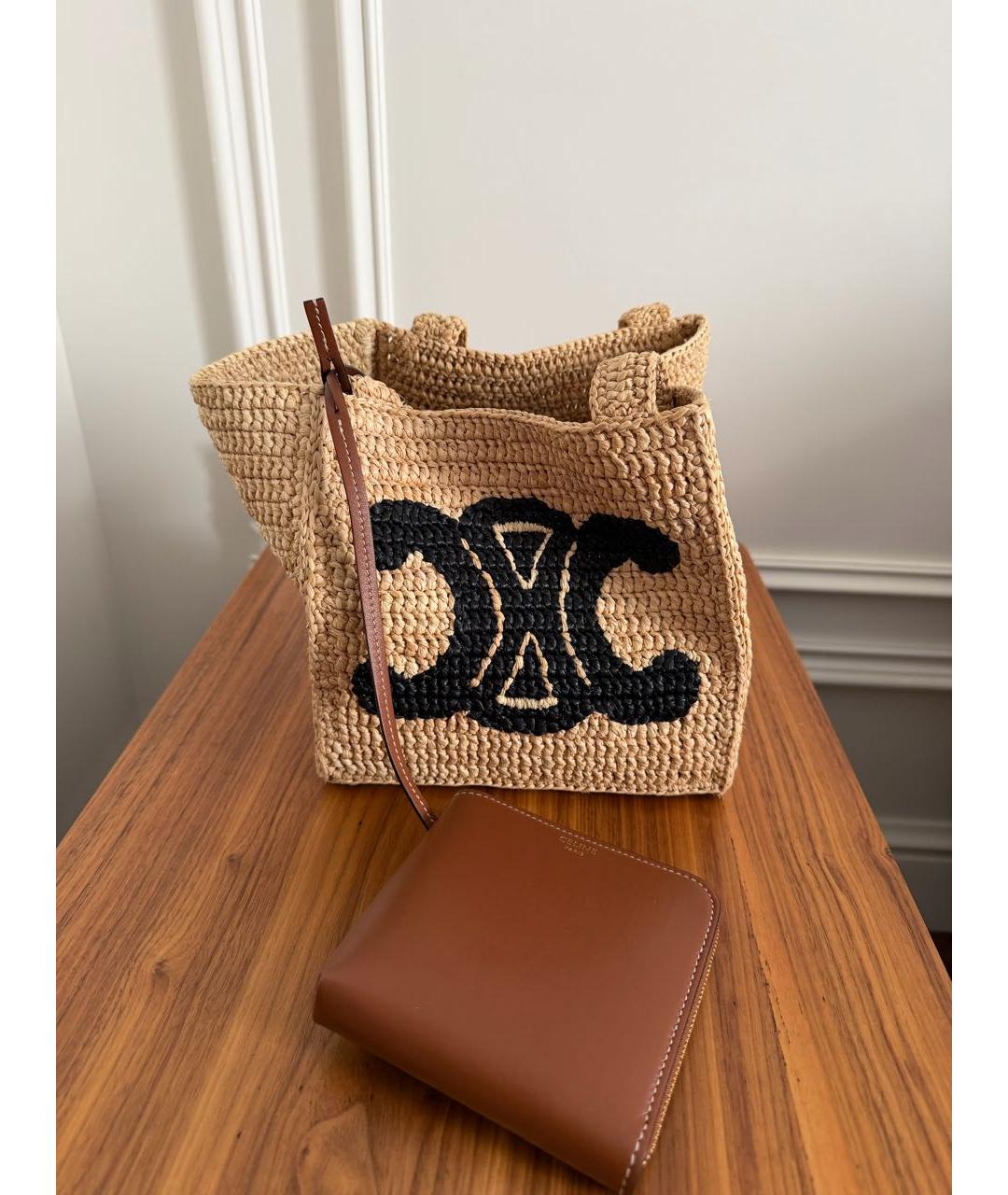 CELINE Пелетеная пляжная сумка, фото 8