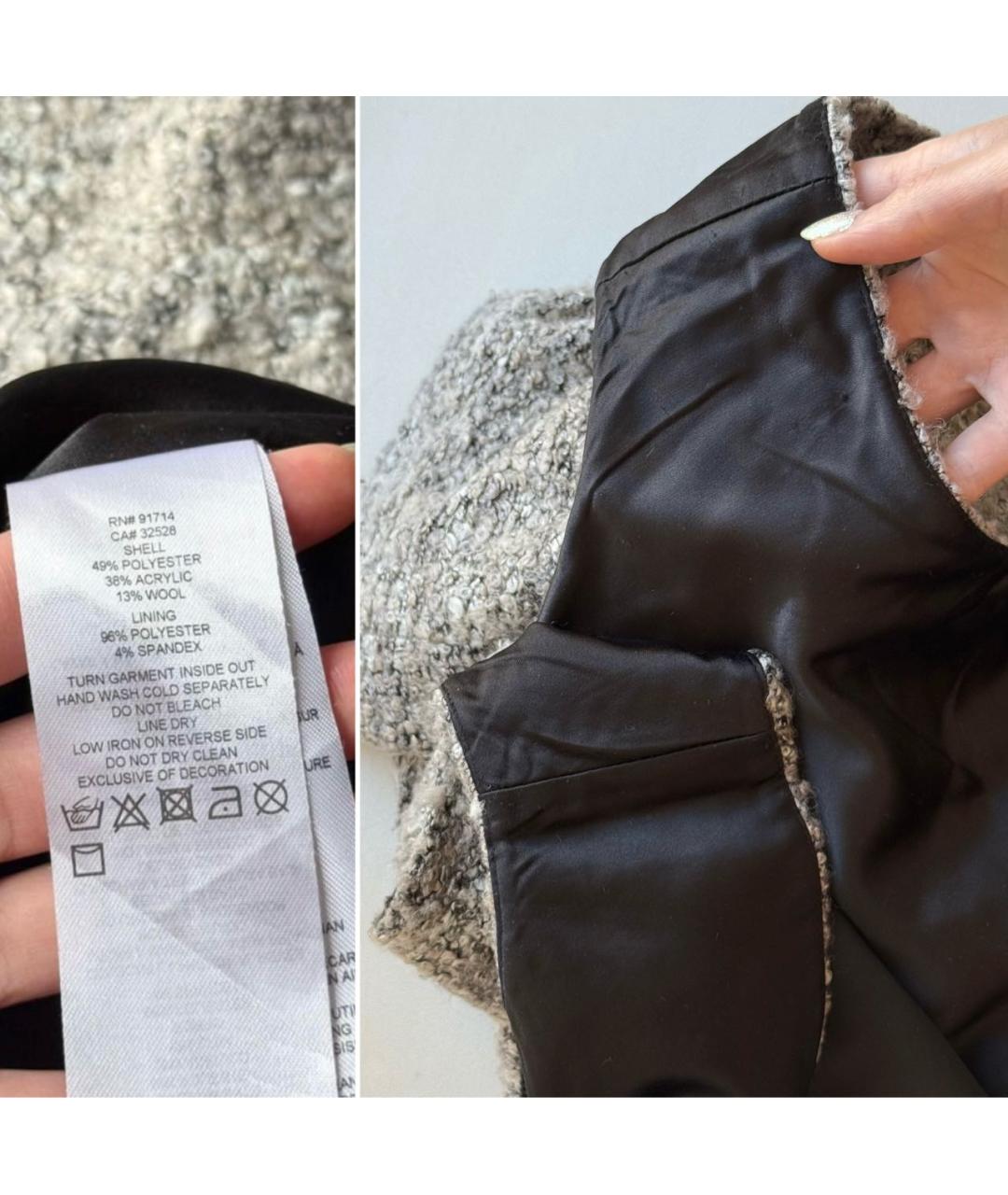 ARMANI EXCHANGE Серое полиэстеровое повседневное платье, фото 8