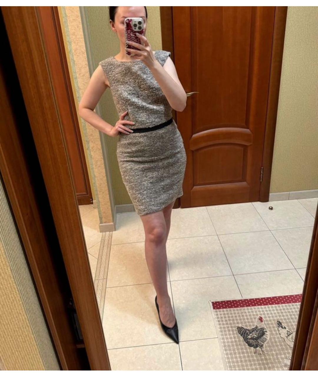 ARMANI EXCHANGE Серое полиэстеровое повседневное платье, фото 6