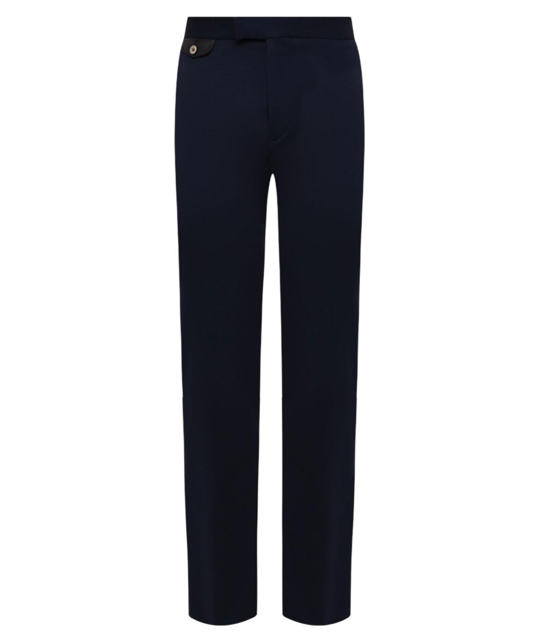 ZILLI Темно-синие шелковые повседневные брюки, фото 9
