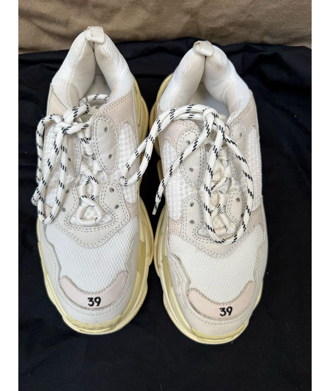 BALENCIAGA Белые текстильные кроссовки, фото 2