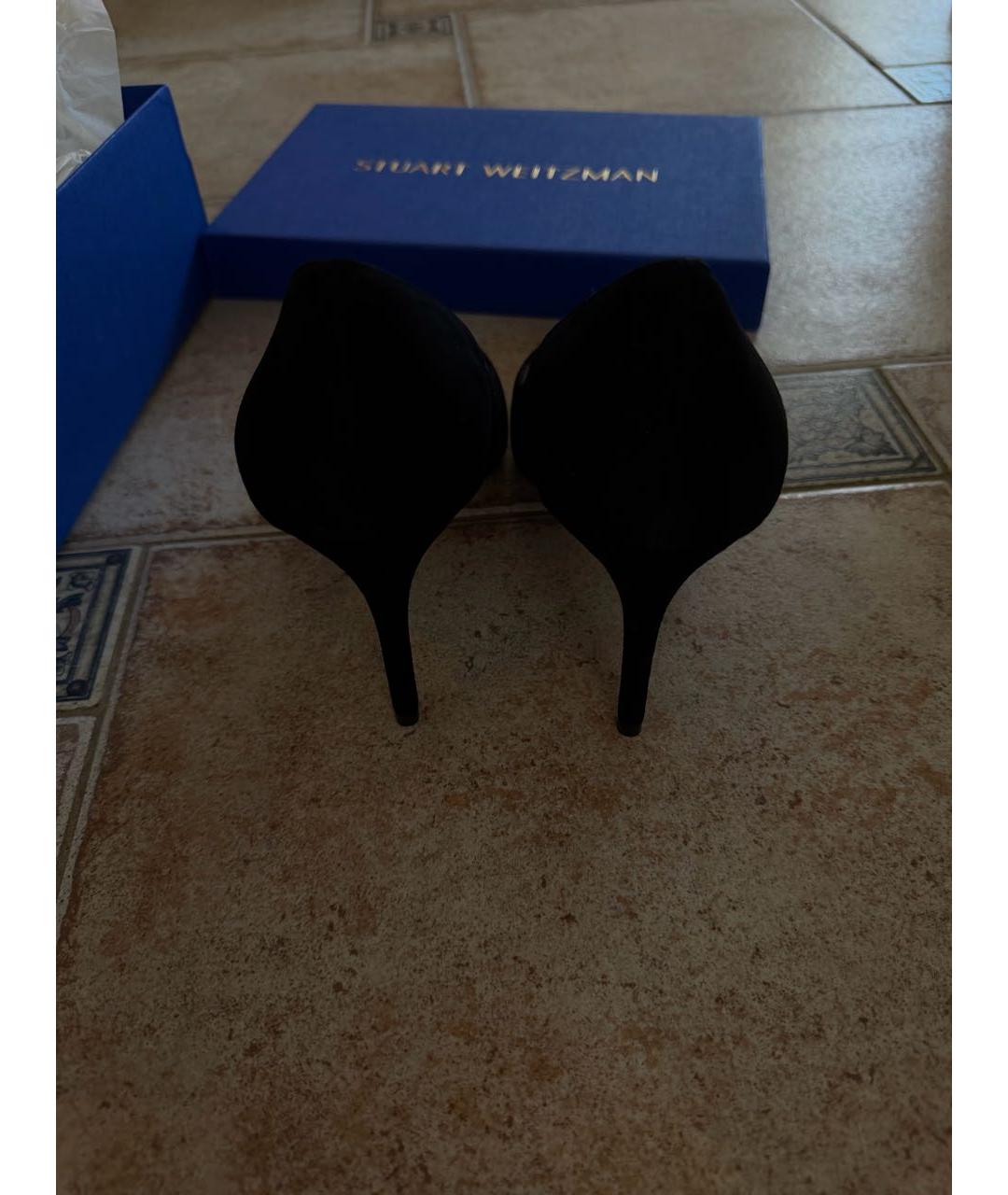 STUART WEITZMAN Черные замшевые туфли, фото 4