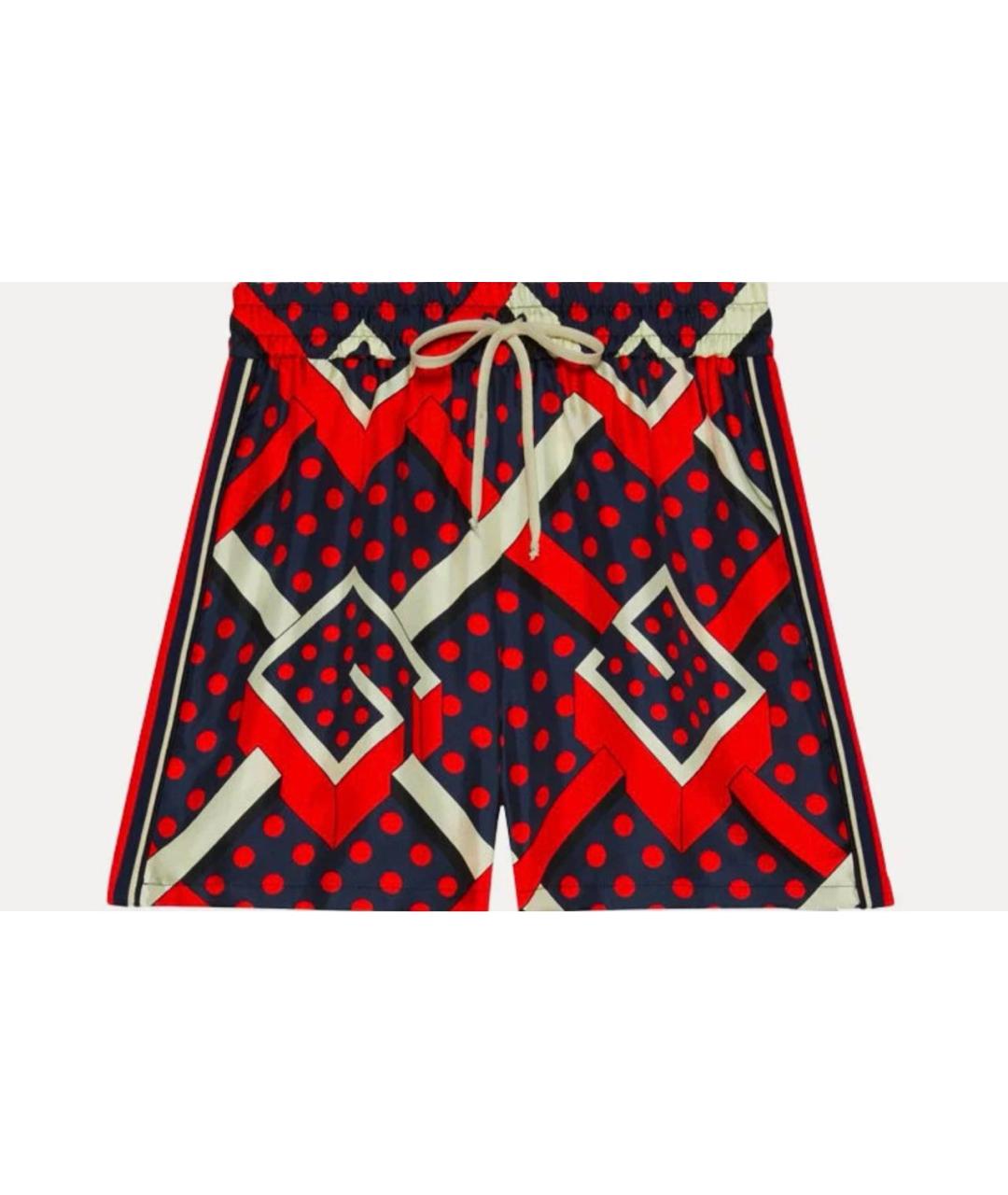 GUCCI Красные шелковые шорты, фото 2