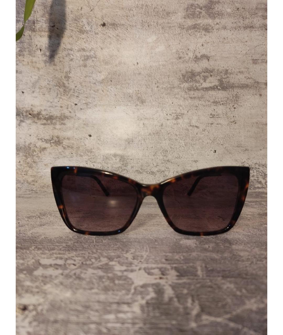 CAROLINA HERRERA Коричневые пластиковые солнцезащитные очки, фото 7