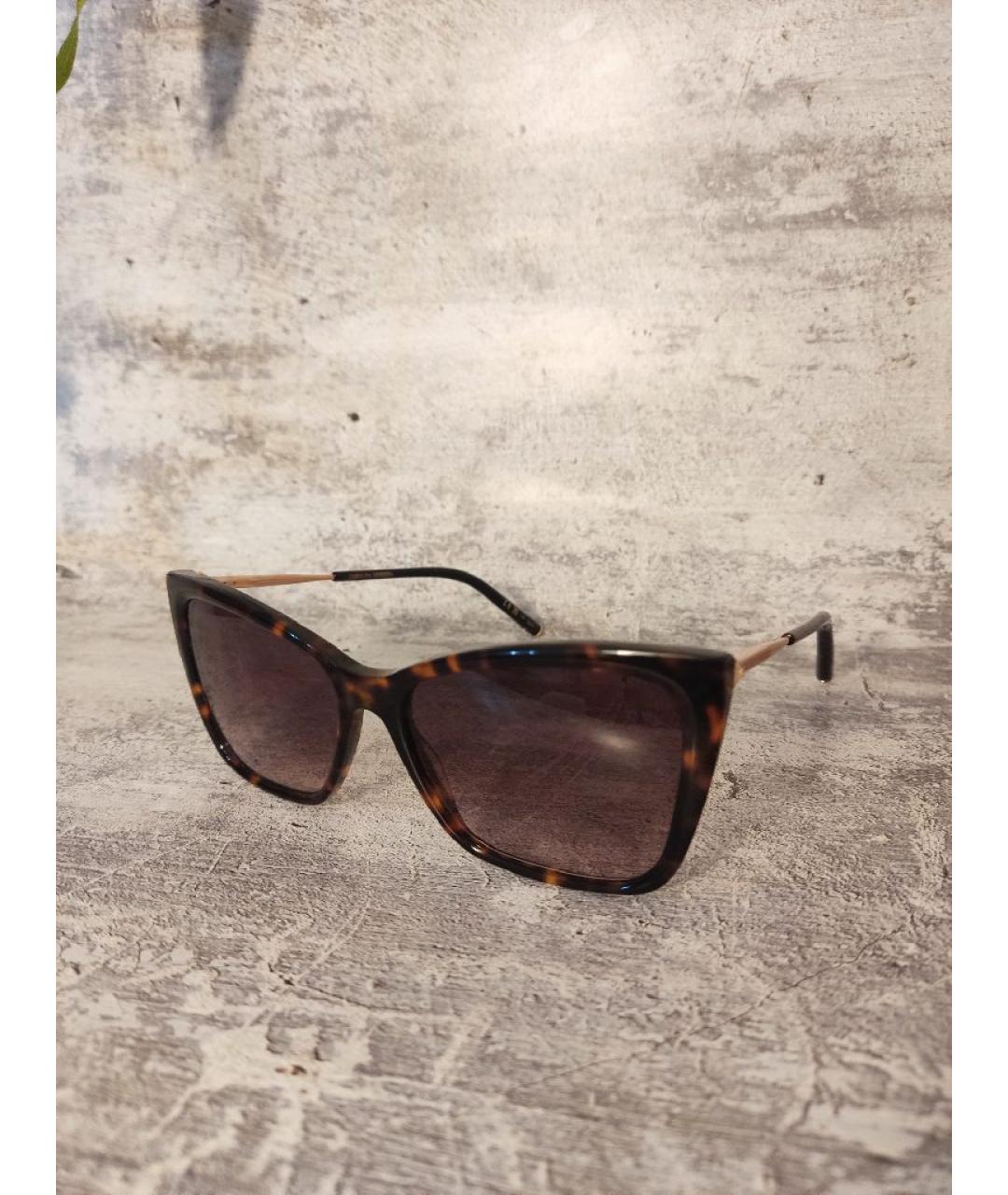 CAROLINA HERRERA Коричневые пластиковые солнцезащитные очки, фото 2