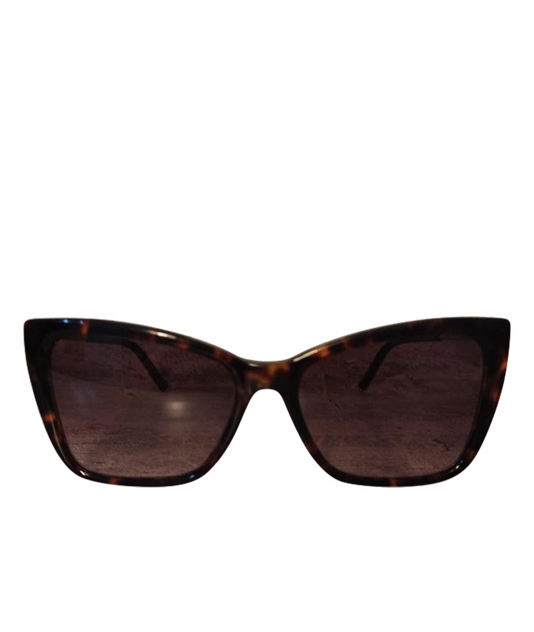 CAROLINA HERRERA Коричневые пластиковые солнцезащитные очки, фото 1