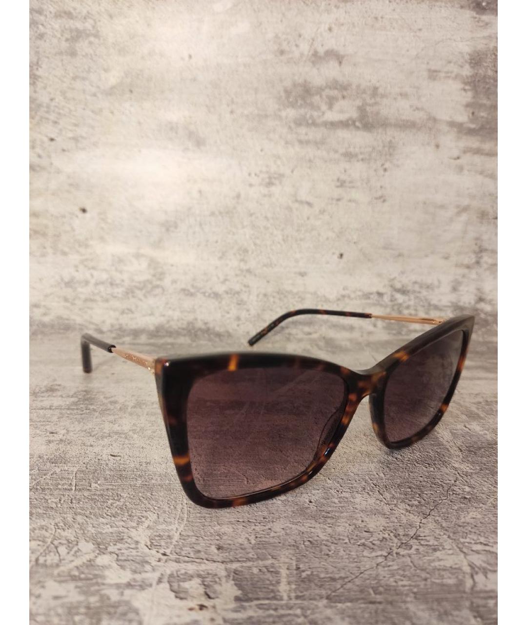 CAROLINA HERRERA Коричневые пластиковые солнцезащитные очки, фото 4