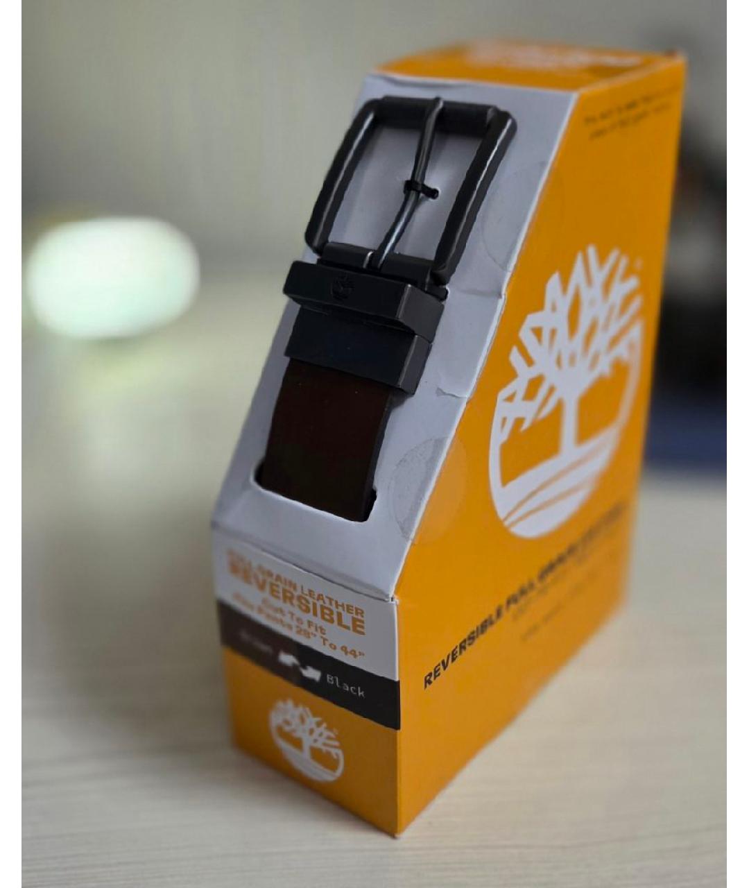 TIMBERLAND Черный кожаный ремень, фото 3