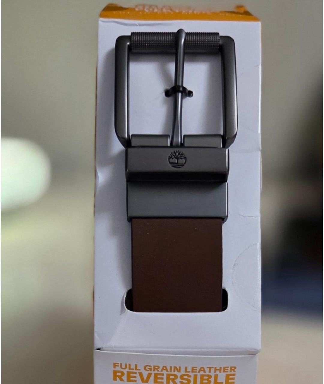 TIMBERLAND Черный кожаный ремень, фото 4