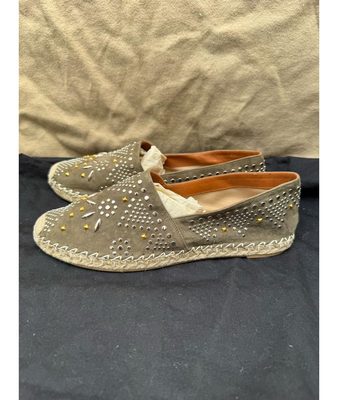 VALENTINO Хаки замшевые эспадрильи, фото 6