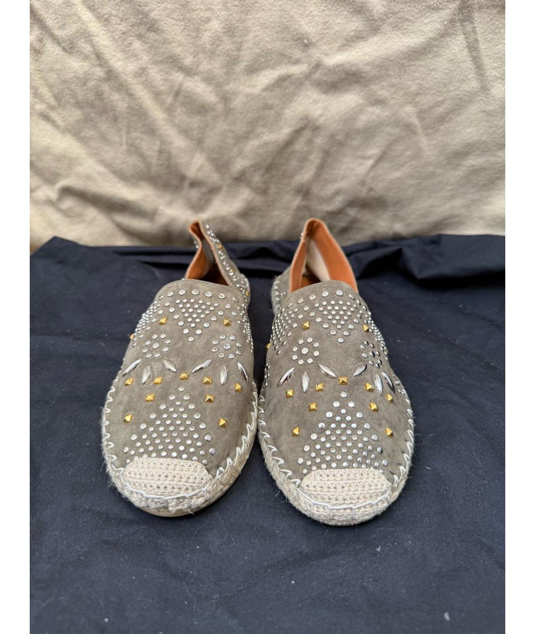 VALENTINO Хаки замшевые эспадрильи, фото 2