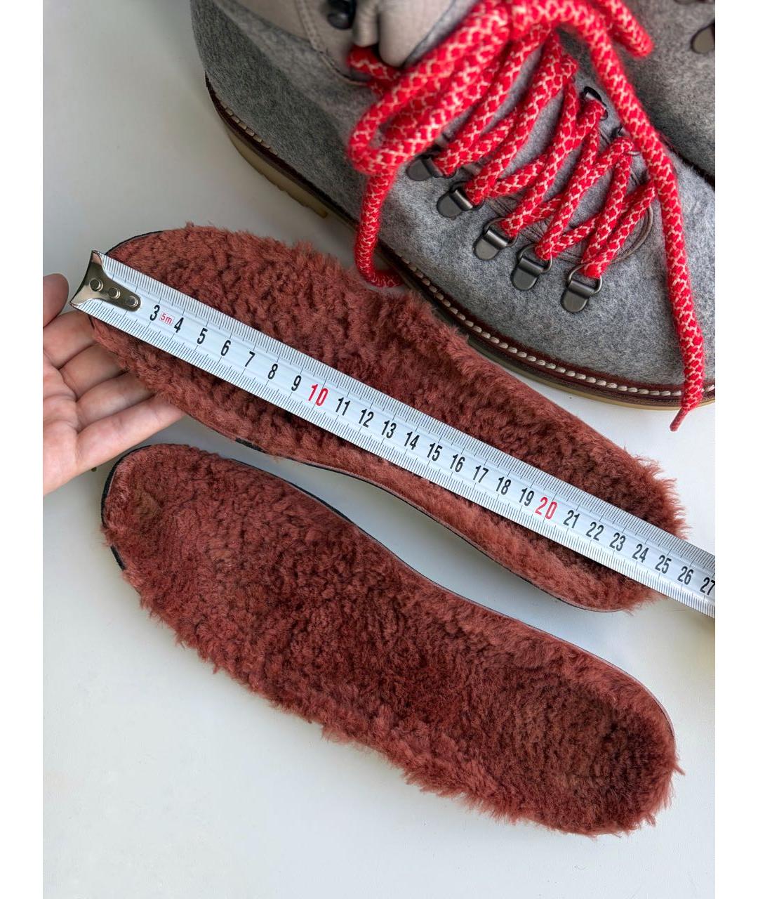 LORO PIANA Серые текстильные ботинки, фото 7