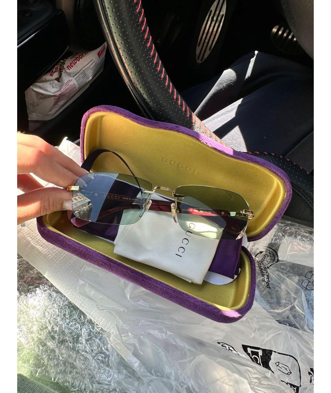 GUCCI Антрацитовые солнцезащитные очки, фото 2