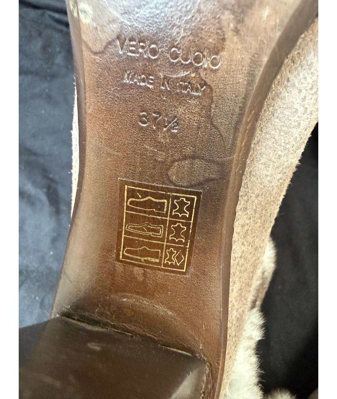 ERMANNO SCERVINO Серые замшевые полусапоги, фото 5