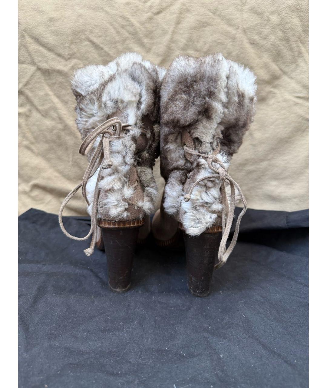 ERMANNO SCERVINO Серые замшевые полусапоги, фото 4